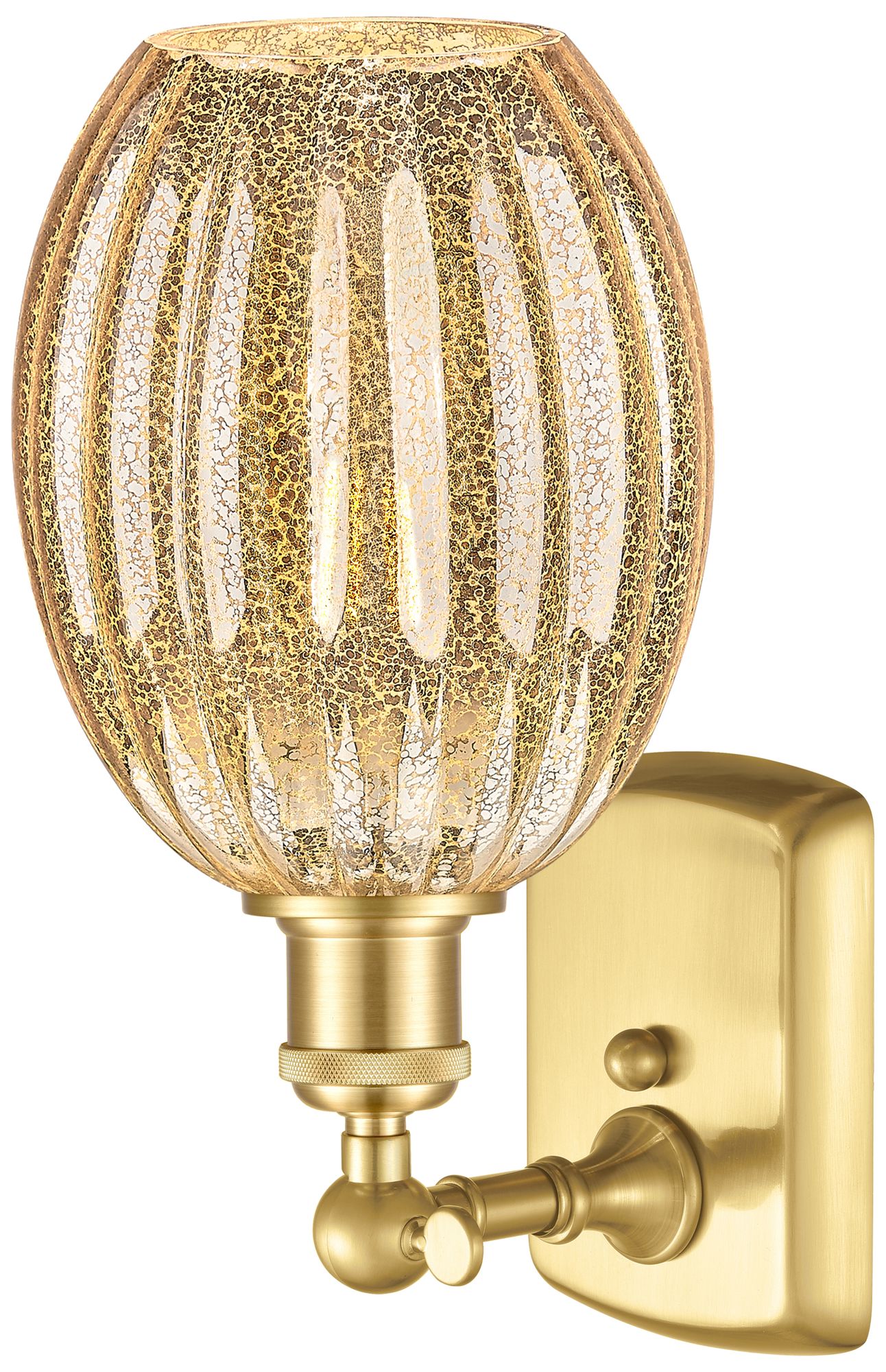 Image 2 Ballston Preston 12" High Satin Gold Sconce With Mercury Bulb Shade more views