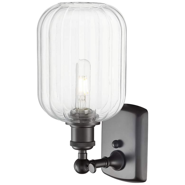 Image 2 Ballston Preston 13"H Oil Rubbed Bronze Sconce With Clear Jar Shade more views