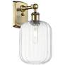 1_Ballston Preston 13" High Antique Brass Sconce With Clear Jar Shade