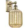 1_Ballston Preston 13" High Antique Brass Sconce With Mercury Jar Shade