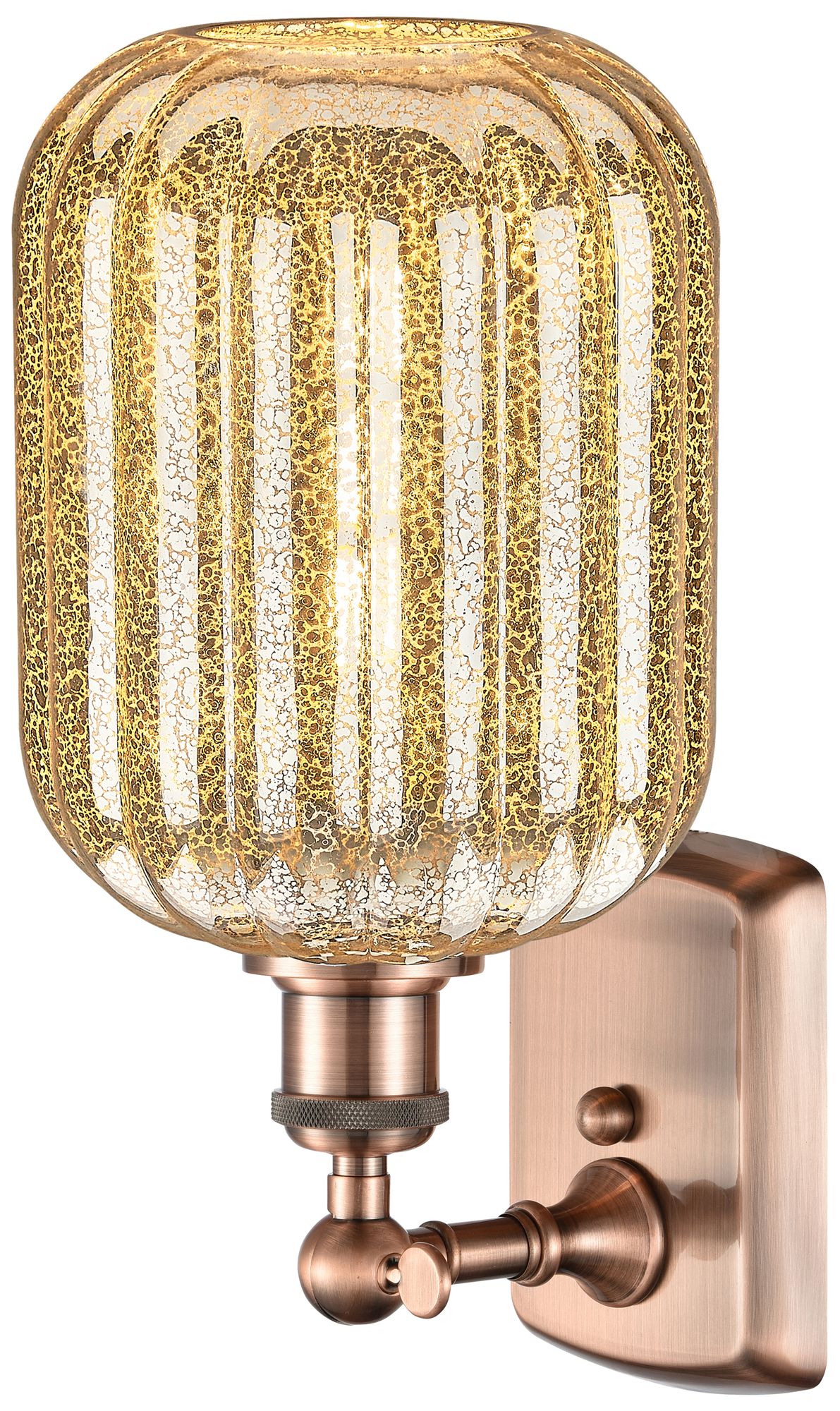 Image 2 Ballston Preston 13" High Antique Copper Sconce With Mercury Jar Shade more views