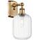 Ballston Preston 13" High Brushed Brass Sconce With Clear Jar Shade