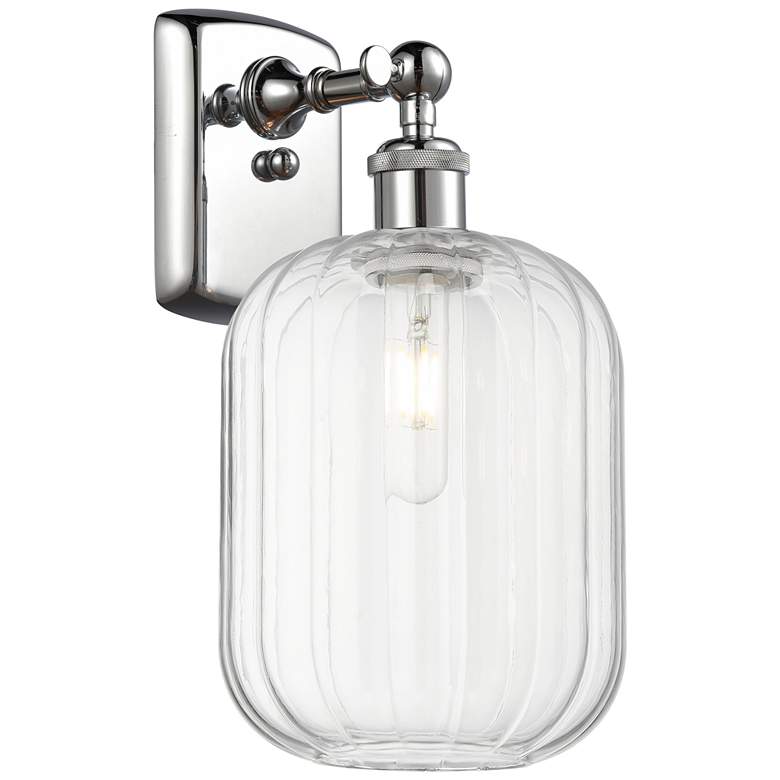 Image 1 Ballston Preston 13" High Polished Chrome Sconce With Clear Jar Shade