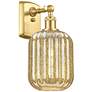 1_Ballston Preston 13" High Satin Gold Sconce With Mercury Jar Shade