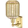 2_Ballston Preston 13" High Satin Gold Sconce With Mercury Jar Shade more views