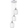 1_Ballston Preston 13"W 3 Light Chrome Cord Pendant w/ Clear Jar Shade