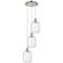 Ballston Preston 13"W 3-Lt Polished Nickel Cord Pendant w/ Clear Jar Shade