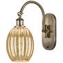 Ballston Preston 15"H Brass Swiveling Sconce With Mercury Bulb Shade