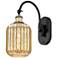 Ballston Preston 16"H Black Brass Swivel Sconce w/ Mercury Jar Shade