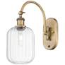Ballston Preston 16"H Brushed Brass Swivel Sconce w/ Clear Jar Shade