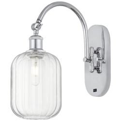 Ballston Preston 16"H Chrome Swiveling Sconce w/ Clear Jar Shade