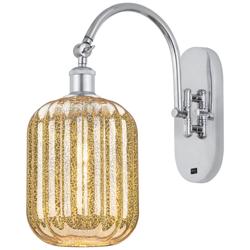 Ballston Preston 16"H Chrome Swiveling Sconce w/ Mercury Jar Shade