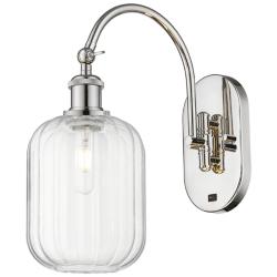 Ballston Preston 16"H Polished Nickel Swivel Sconce w/ Clear Jar Shade