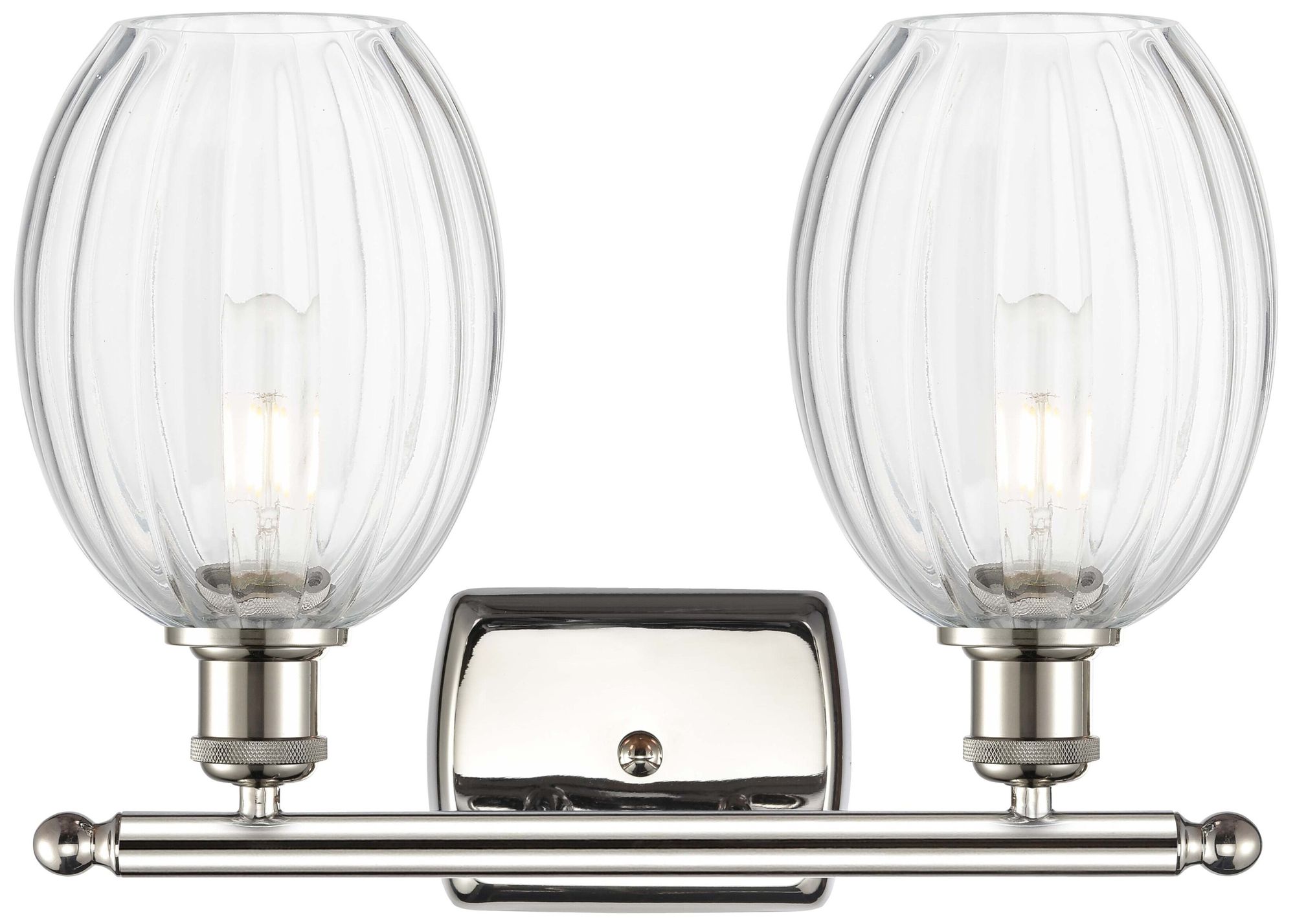 Image 2 Ballston Preston 16"W 2-Lt Polished Nickel Vanity w/ Clear Bulb Shade more views
