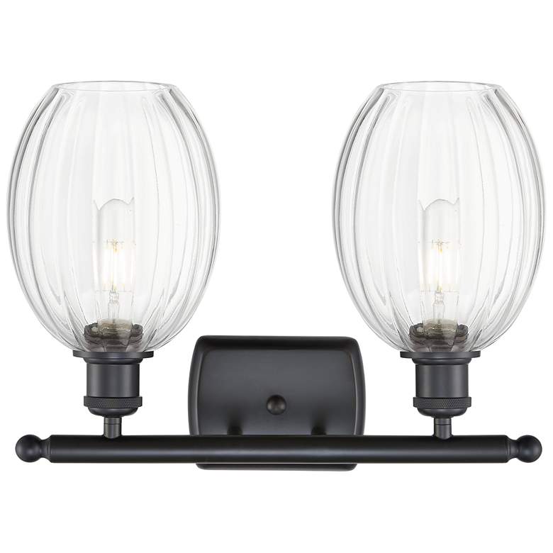 Image 2 Ballston Preston 16"W 2 Light Black Vanity Light w/ Clear Bulb Shade more views