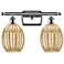 Ballston Preston 16"W 2 Light Chrome Bath Light w/ Mercury Bulb Shade