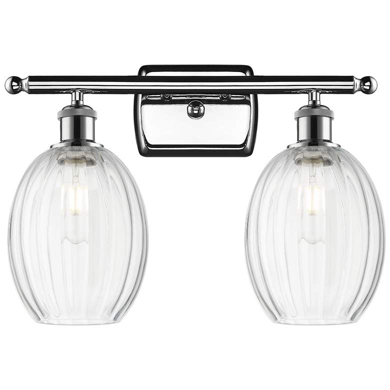 Image 1 Ballston Preston 16"W 2 Light Chrome Vanity Light w/ Clear Bulb Shade