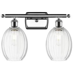 Ballston Preston 16"W 2 Light Chrome Vanity Light w/ Clear Bulb Shade