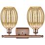 2_Ballston Preston 16"W 2 Light Copper Bath Light w/ Mercury Bulb Shade more views