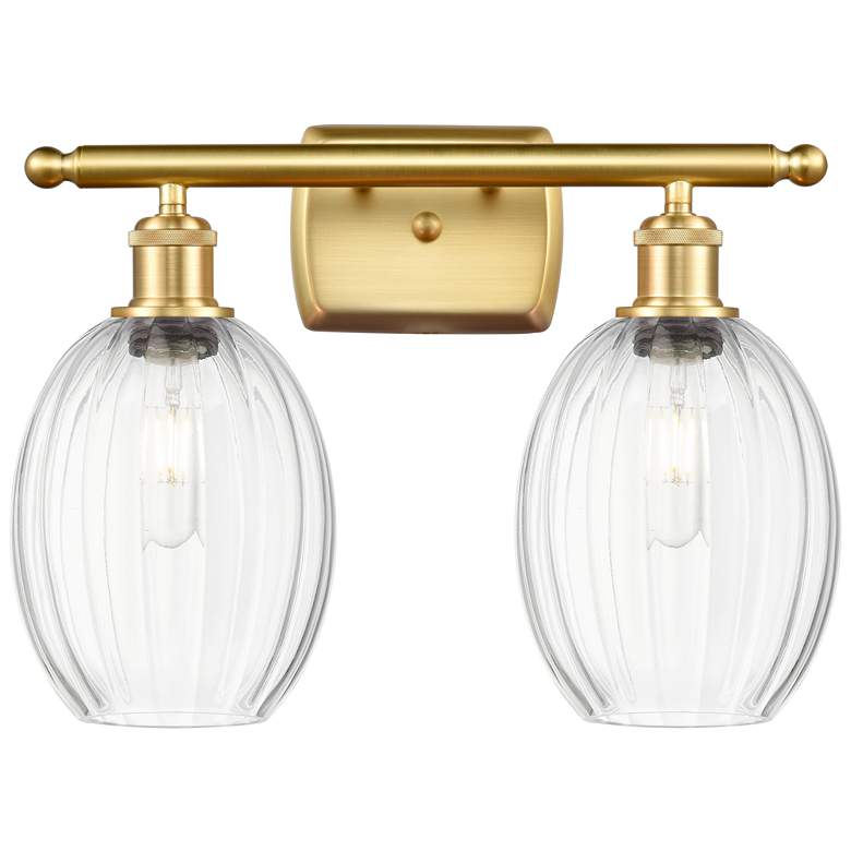 Image 1 Ballston Preston 16"W 2 Light Gold Vanity Light w/ Clear Bulb Shade