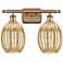 Ballston Preston 16"W 2-Lt Brushed Brass Vanity w/ Mercury Bulb Shade