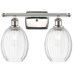 Ballston Preston 16"W 2-Lt Polished Nickel Vanity w/ Clear Bulb Shade