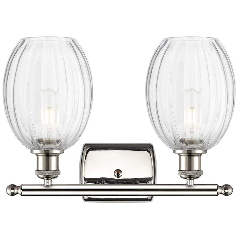 Image 2 Ballston Preston 16"W 2-Lt Polished Nickel Vanity w/ Clear Bulb Shade more views