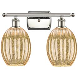 Ballston Preston 16"W 2-Lt Polished Nickel Vanity w/ Mercury Bulb Shade