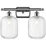 1_Ballston Preston 17"W 2 Light Chrome Vanity Light w/ Clear Jar Shade