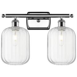 Ballston Preston 17"W 2 Light Chrome Vanity Light w/ Clear Jar Shade