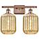 Ballston Preston 17"W 2 Light Copper Vanity Light w/ Mercury Jar Shade