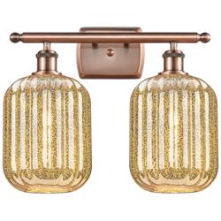 Ballston Preston 17"W 2 Light Copper Vanity Light w/ Mercury Jar Shade