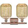 2_Ballston Preston 17"W 2 Light Copper Vanity Light w/ Mercury Jar Shade more views