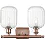 2_Ballston Preston 17"W 2 Light Copper Vanity Light With Clear Jar Shade more views