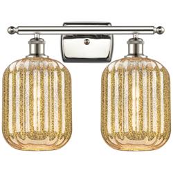 Ballston Preston 17"W 2-Lt Polished Nickel Vanity w/ Mercury Jar Shade