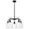 Ballston Preston 25"W 5-Lt Oil Bronze Stem Chandelier w/ Clear Bulb Shade