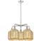 Ballston Preston 25"W 5-Lt Polish Nickel Chandelier w/ Mercury Jar Shade