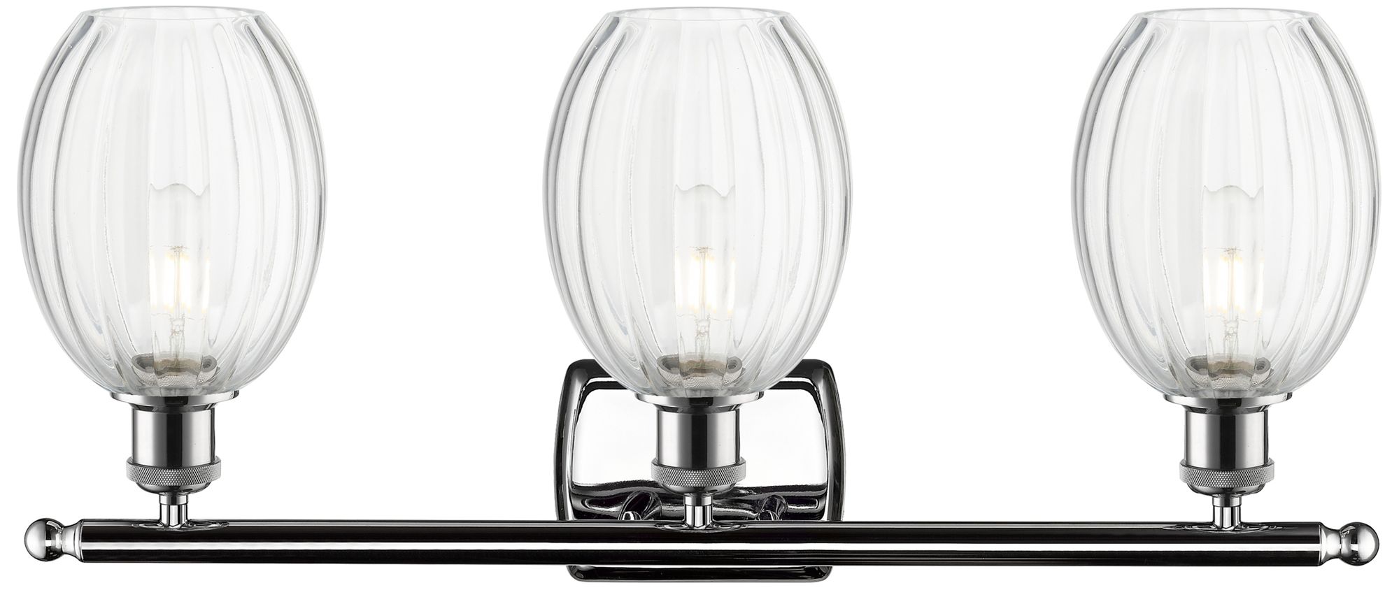 Image 2 Ballston Preston 26"W 3 Light Chrome Vanity Light w/ Clear Bulb Shade more views