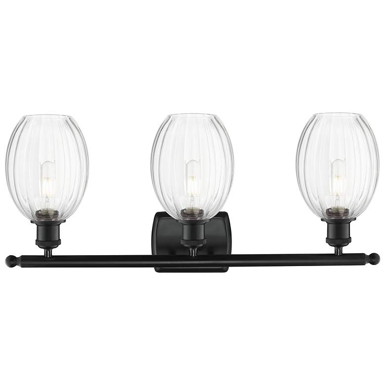 Image 2 Ballston Preston 26"W 3 Light Black Vanity Light w/ Clear Bulb Shade more views