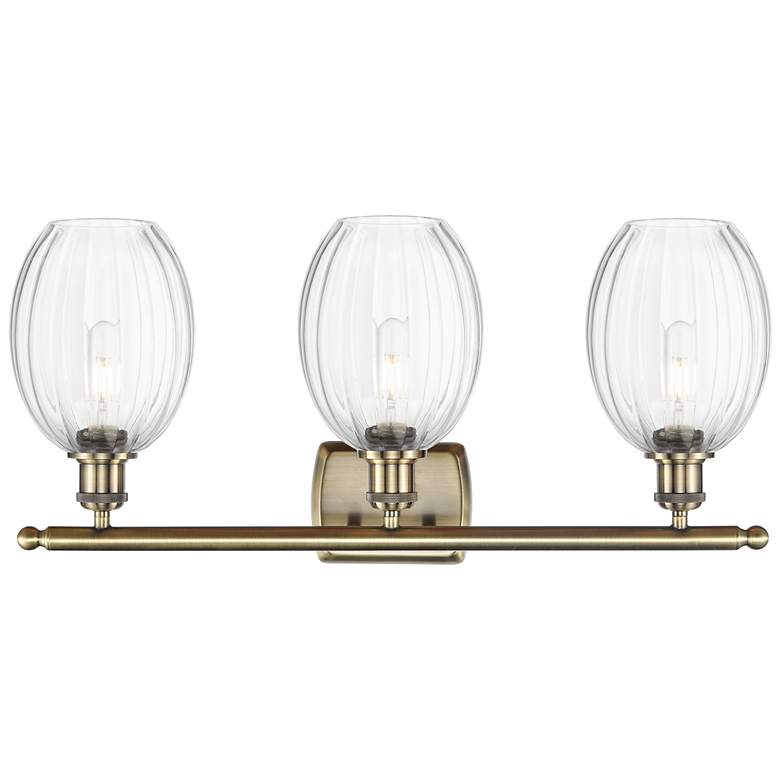 Image 2 Ballston Preston 26"W 3 Light Brass Vanity Light With Clear Bulb Shade more views