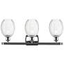 Ballston Preston 26"W 3 Light Chrome Vanity Light w/ Clear Bulb Shade