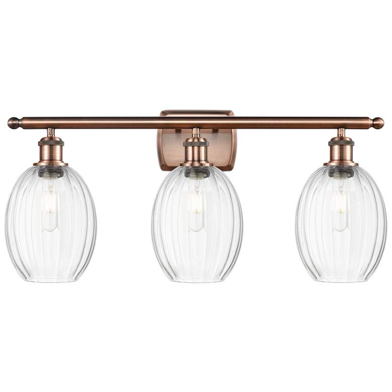 Image 1 Ballston Preston 26"W 3 Light Copper Bath Light With Clear Bulb Shade
