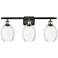 Ballston Preston 26"W 3-Lt Black Brass Bath Light w/ Clear Bulb Shade