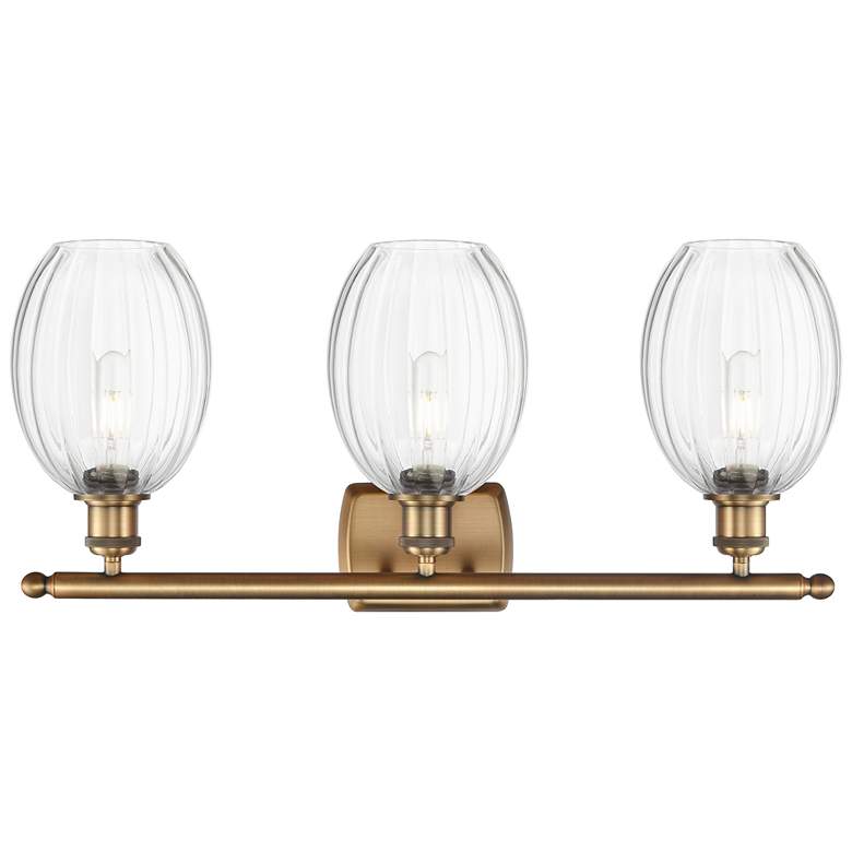 Image 2 Ballston Preston 26"W 3-Lt Brushed Brass Vanity w/ Clear Bulb Shade more views
