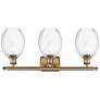 Ballston Preston 26"W 3-Lt Brushed Brass Vanity w/ Clear Bulb Shade