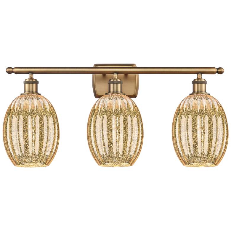 Image 1 Ballston Preston 26"W 3-Lt Brushed Brass Vanity w/ Mercury Bulb Shade