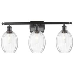 Ballston Preston 26"W 3-Lt Oiled Bronze Bath Light w/ Clear Bulb Shade