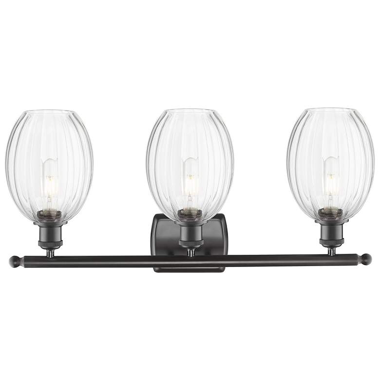 Image 2 Ballston Preston 26"W 3-Lt Oiled Bronze Bath Light w/ Clear Bulb Shade more views