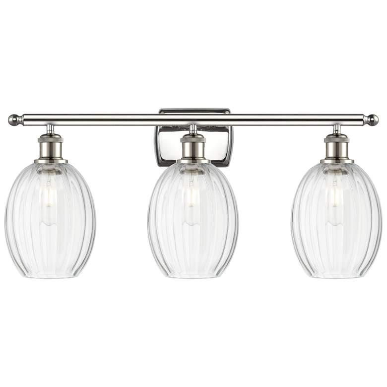 Image 1 Ballston Preston 26"W 3-Lt Polished Nickel Vanity w/ Clear Bulb Shade