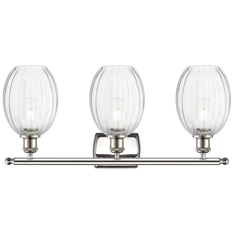 Image 2 Ballston Preston 26"W 3-Lt Polished Nickel Vanity w/ Clear Bulb Shade more views
